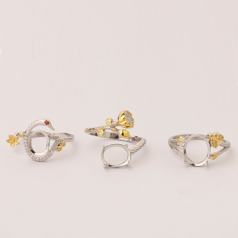 S925 Sterling Silver Ring Holder(D1175 D1177 D1178)