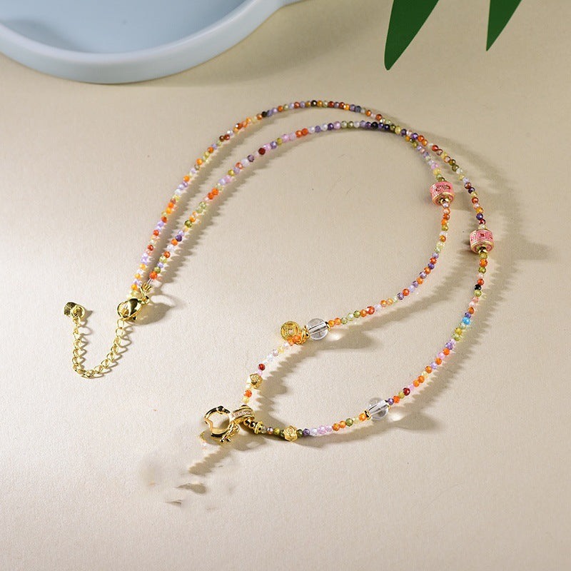 Zakiram Goddess Protection Necklace - New Chinese Style Enamel Cloisonné Pendant Choker