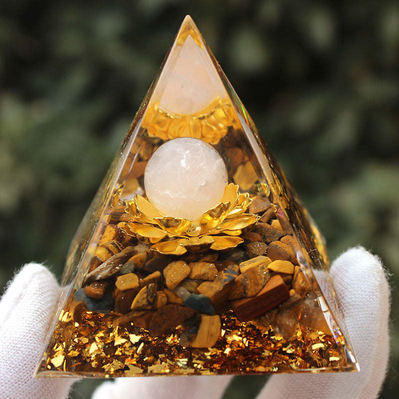 Crystal Pyramid Gravel drip resin home and office desktop decoration handicraft factory-5CM