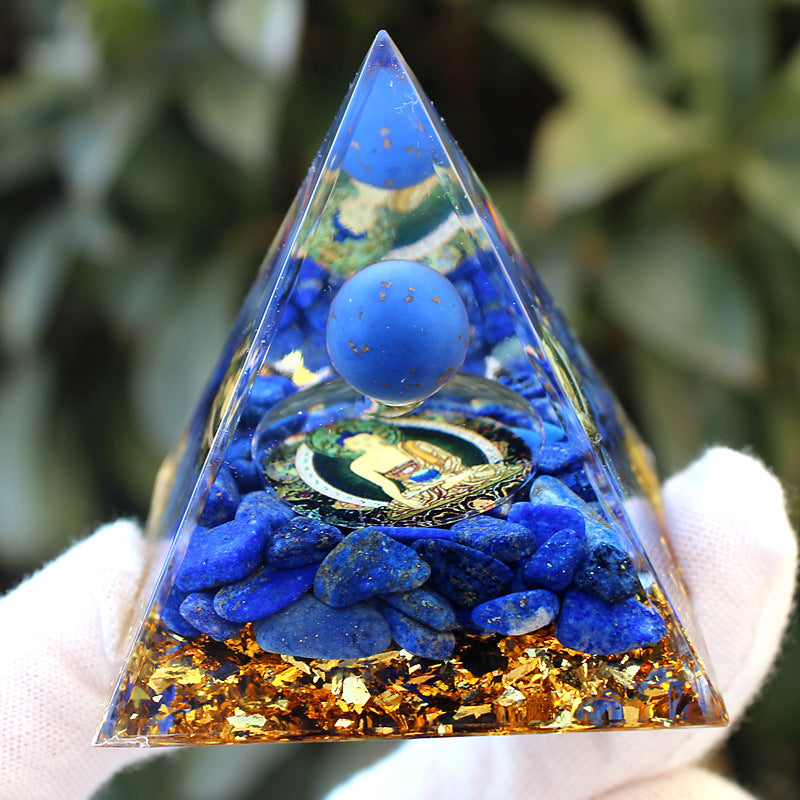 Crystal Pyramid Gravel drip resin home and office desktop decoration handicraft factory-5CM
