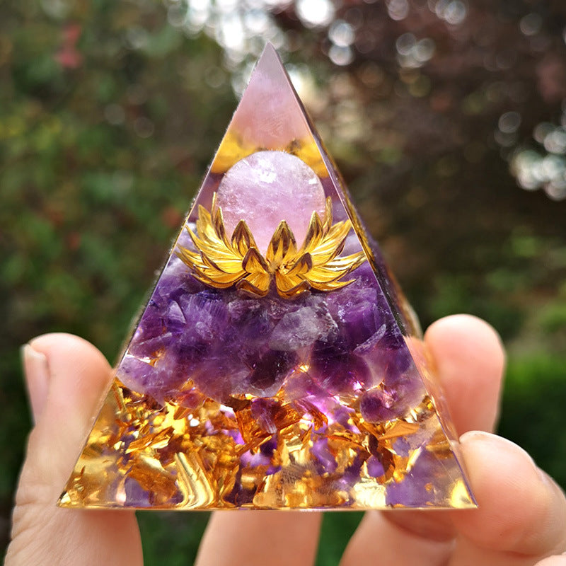 Crystal Pyramid(5CM/6CM)-Lotus