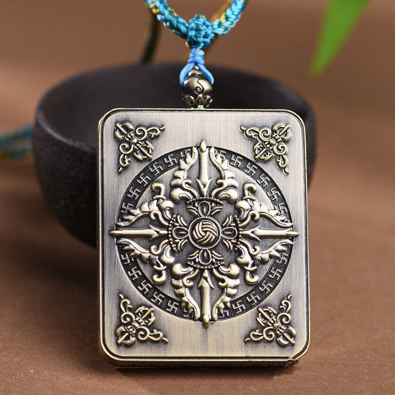 Tibetan Green Tara Thangka Pendant Necklace