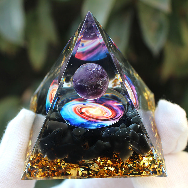 Crystal Pyramid Gravel drip resin home and office desktop decoration handicraft factory-5CM