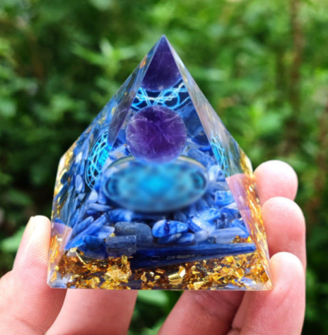 Crystal Pyramid Gravel drip resin home and office desktop decoration handicraft factory-5CM
