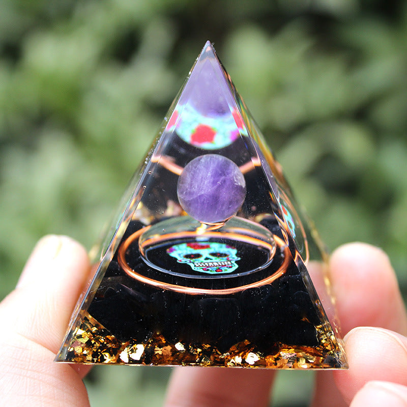 Crystal Pyramid Gravel drip resin home and office desktop decoration handicraft factory-5CM