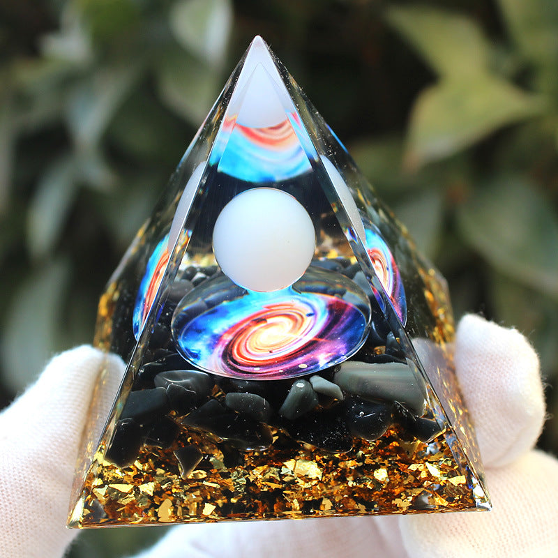 Crystal Pyramid Gravel drip resin home and office desktop decoration handicraft factory-5CM