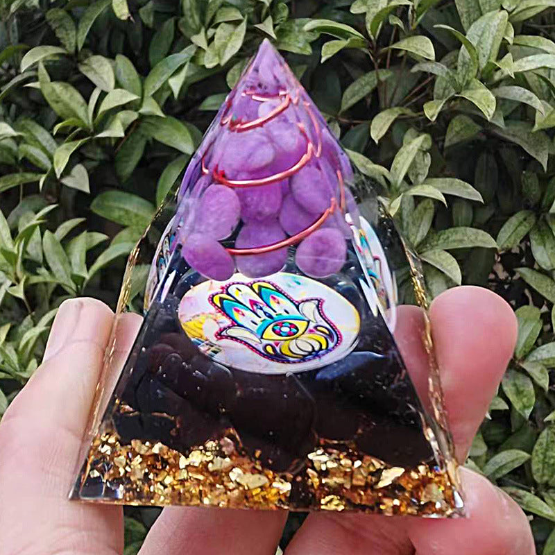 Crystal Pyramid Gravel drip resin home and office desktop decoration handicraft factory-5CM