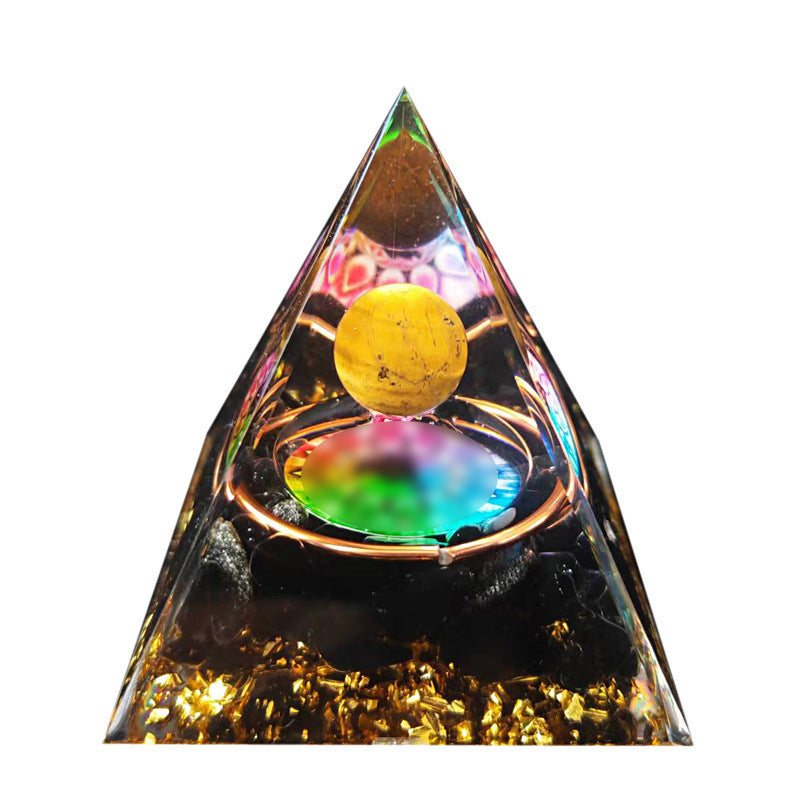 Crystal Pyramid Gravel drip resin home and office desktop decoration handicraft factory-5CM