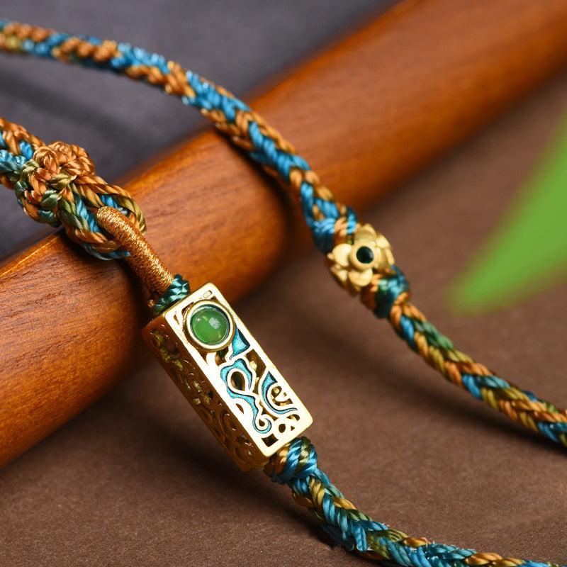 Tibetan Green Tara Thangka Pendant Necklace