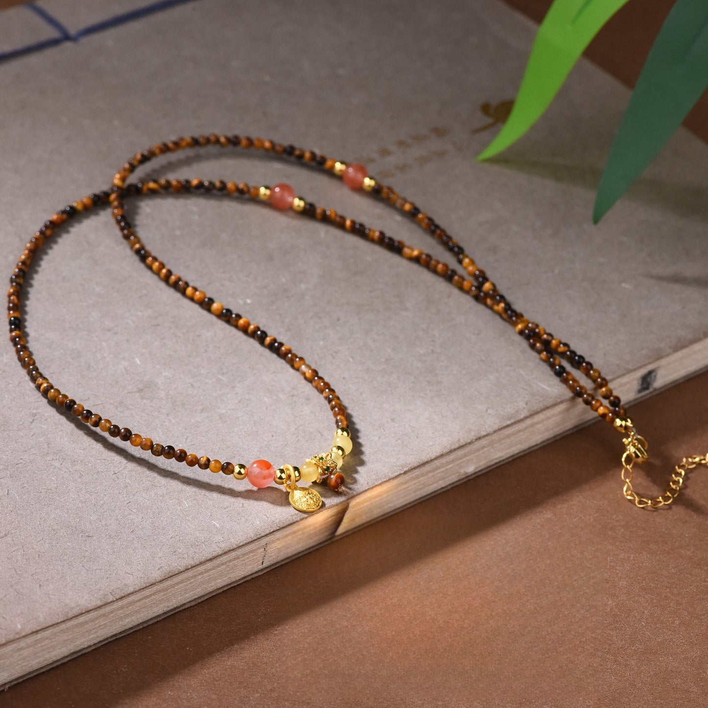 Tibetan Necklace with Sacred Zakiram Thangka Pendant