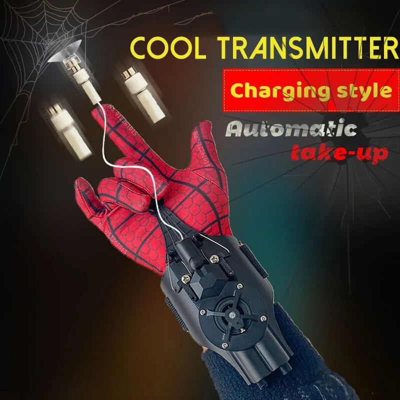 Spider Man Wrist Launcher Cosplay Gadgets Set Toys for Children Gift Kids