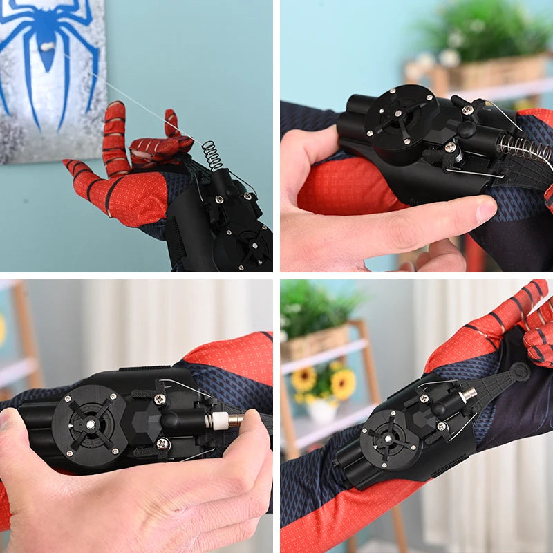 Spider Man Wrist Launcher Cosplay Gadgets Set Toys for Children Gift Kids