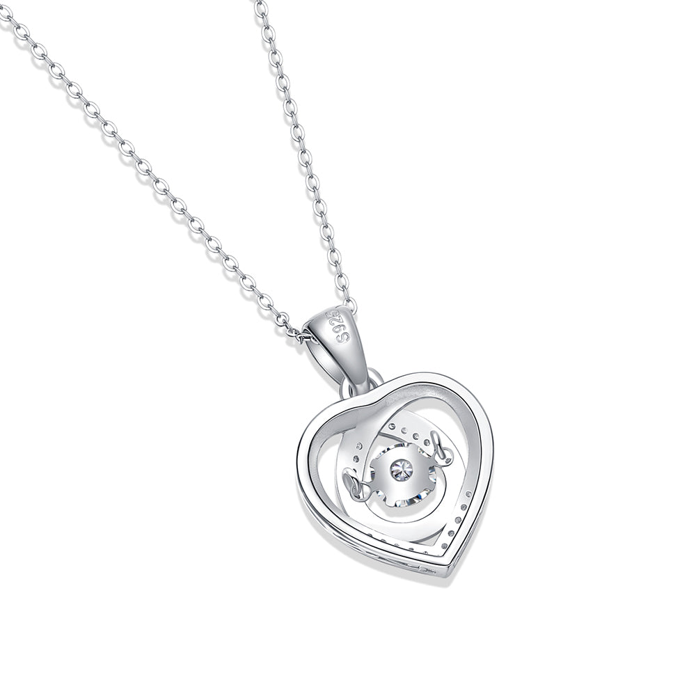 Moissanite Solitaire Necklace with S925 Silver Chain: Classic Elegance