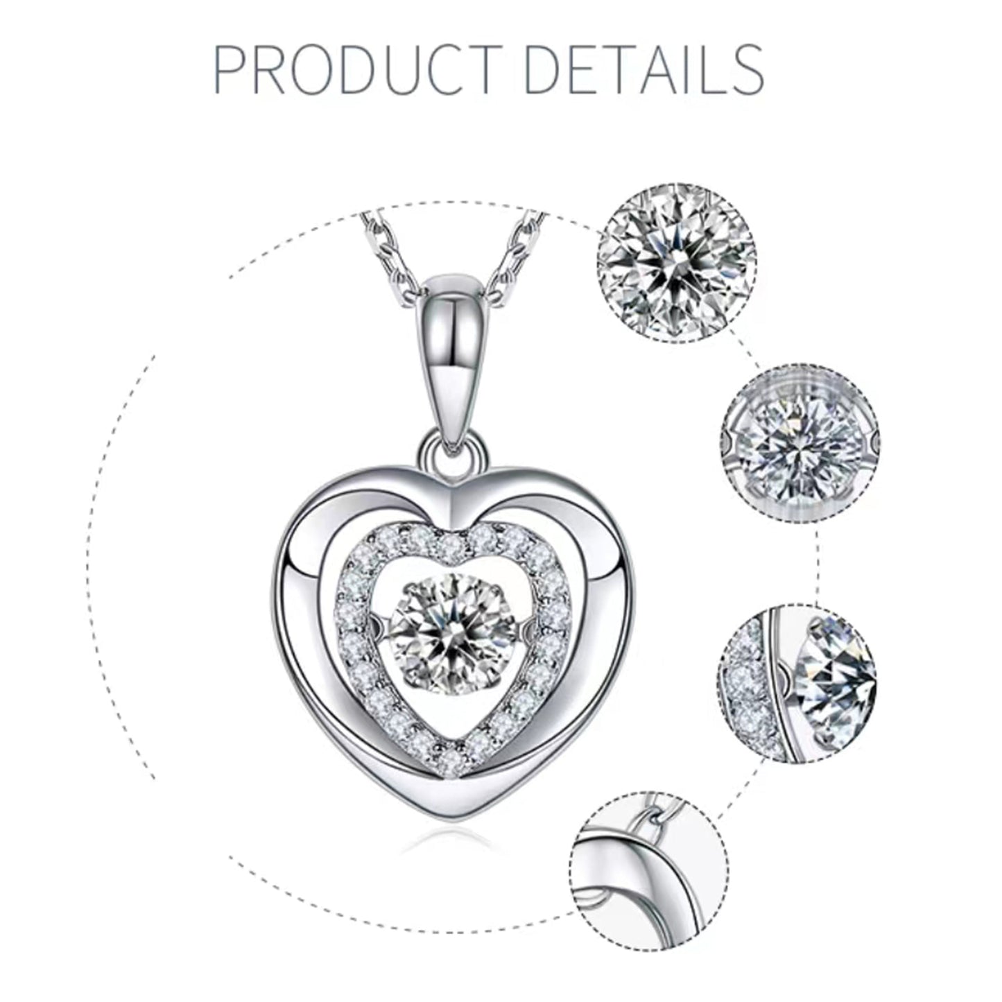 Movable Moissanite Pendant: Twist for Brilliance