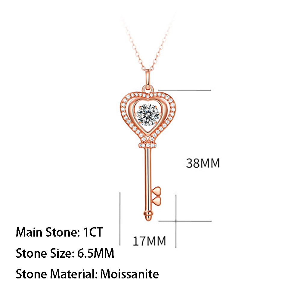 S925 Silver Moissanite Necklace with 1ct Brilliance, Eternal Charm