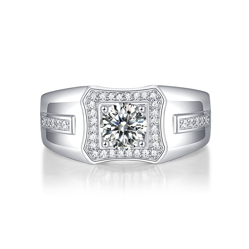 The Perfect 1ct 6.5MMMoissanite Ring for Every Occasion in Stunning Silver Sparkle