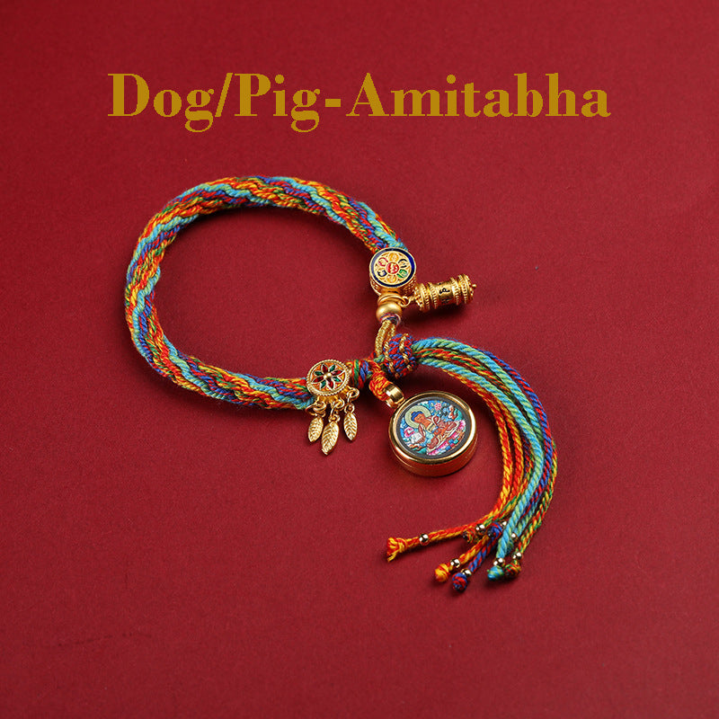 Sacred Zodiac Guardians Thangka Bracelet
