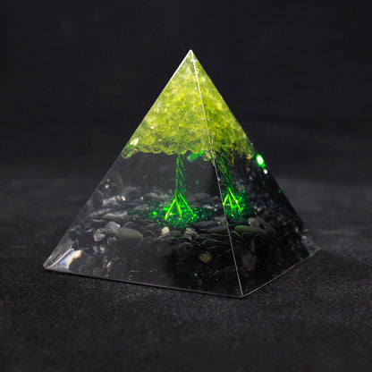 Olive Obsidian Tree Crystal Pyramid(5CM/6CM)