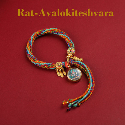Sacred Zodiac Guardians Thangka Bracelet