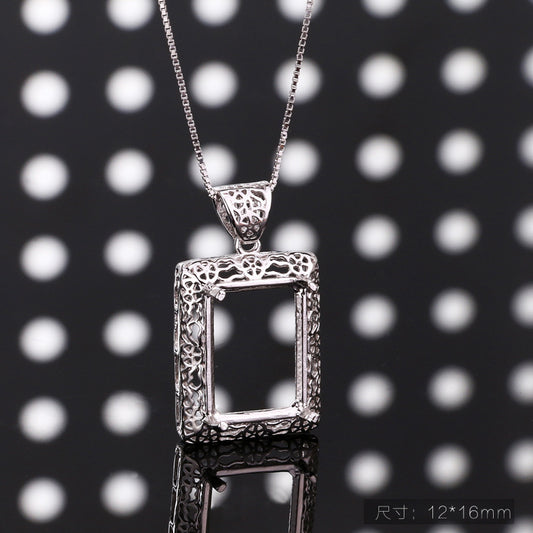 S925 Sterling Silver Pendant Holder without Chain (F176)