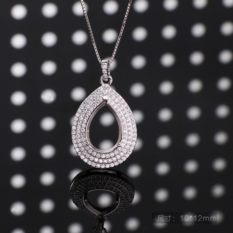 S925 Sterling Silver Pendant Holder without Chain (F187)