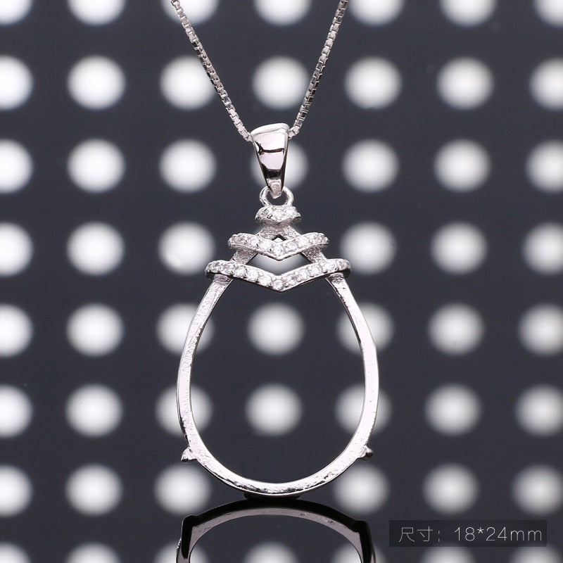 S925 Sterling Silver Pendant Holder without Chain (F197)