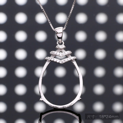 S925 Sterling Silver Pendant Holder without Chain (F197)