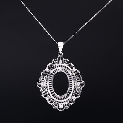 S925 Sterling Silver Pendant Holder without Chain (F010)