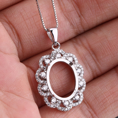 S925 Sterling Silver Pendant Holder without Chain (F018)
