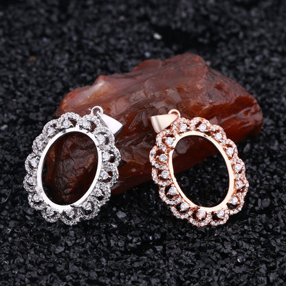 S925 Sterling Silver Pendant Holder without Chain (F018)