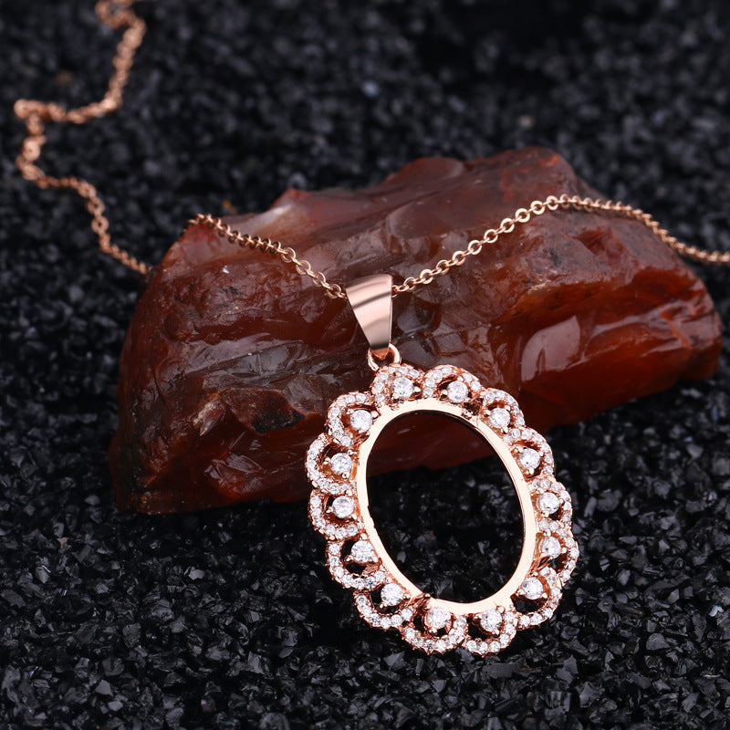 S925 Sterling Silver Pendant Holder without Chain (F018)