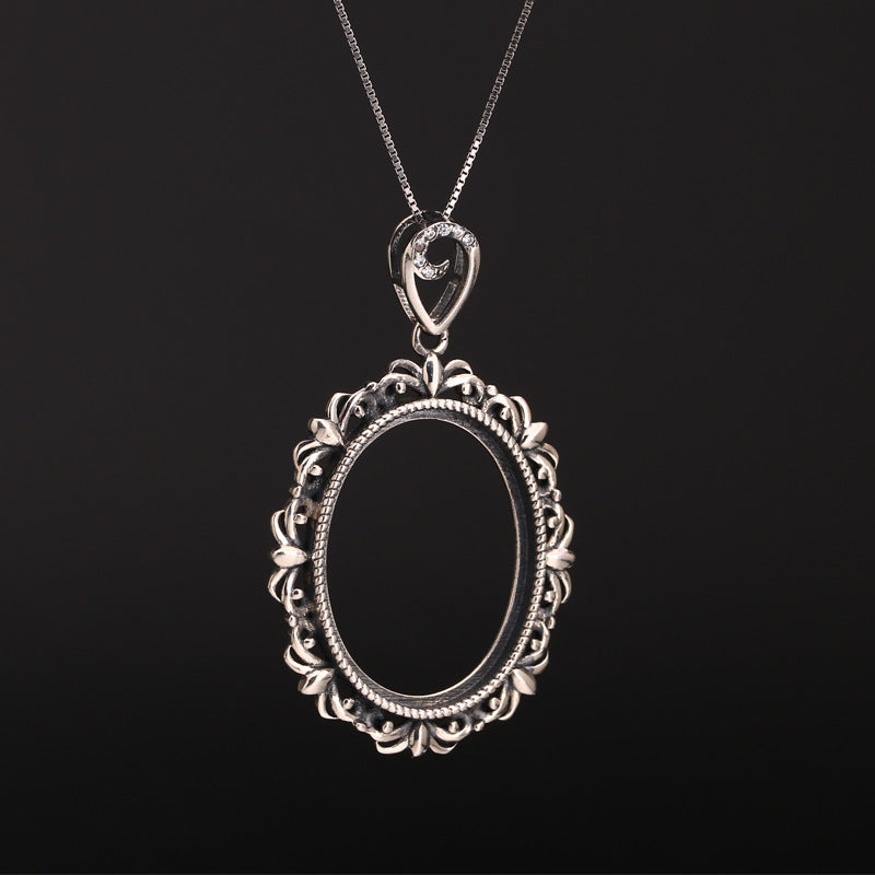 S925 Sterling Silver Pendant Holder without Chain (F067)