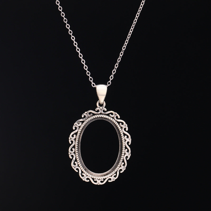 S925 Sterling Silver Pendant Holder without Chain(F290)