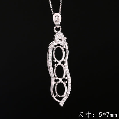 S925 Sterling Silver Pendant Holder without Chain (F293)