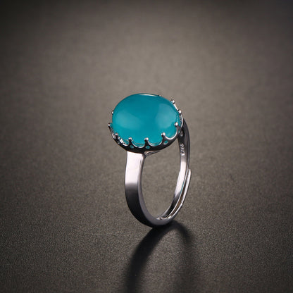 S925 sterling silver setting Simple women's ring setting DIY ring empty Holder