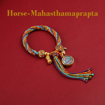 Sacred Zodiac Guardians Thangka Bracelet