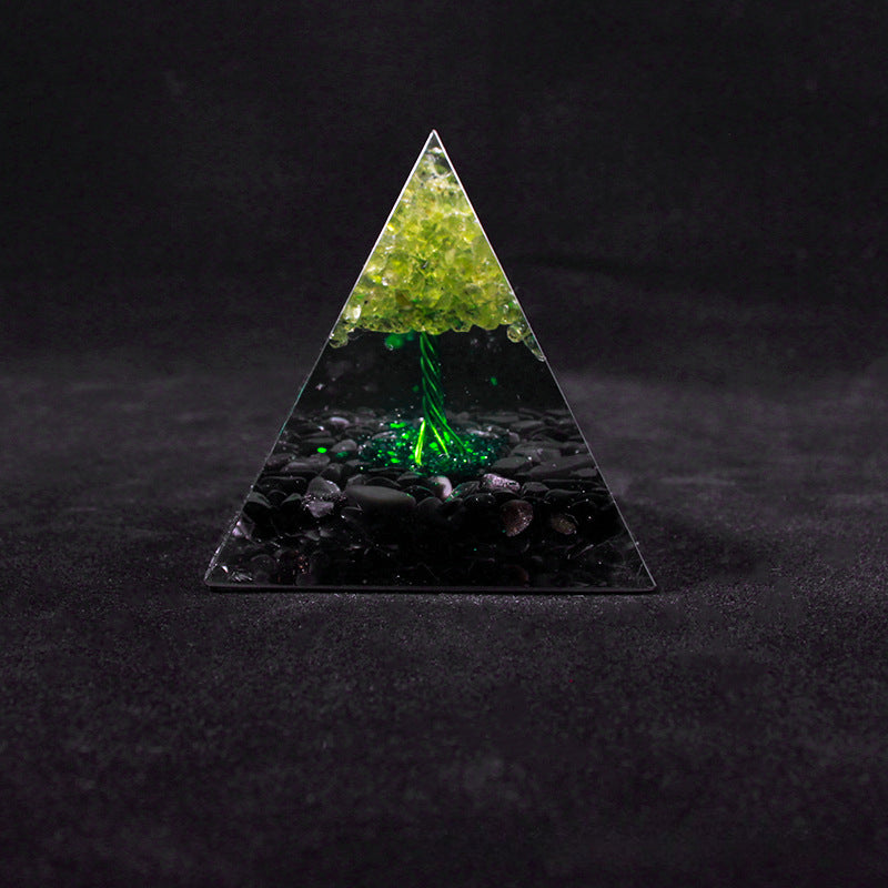 Olive Obsidian Tree Crystal Pyramid(5CM/6CM)