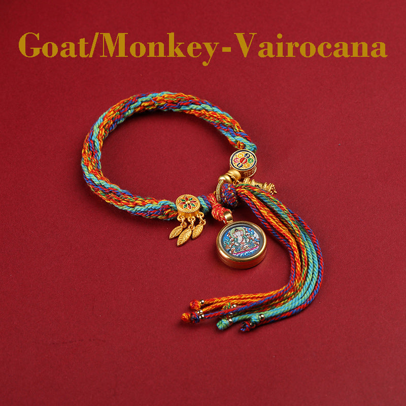 Sacred Zodiac Guardians Thangka Bracelet