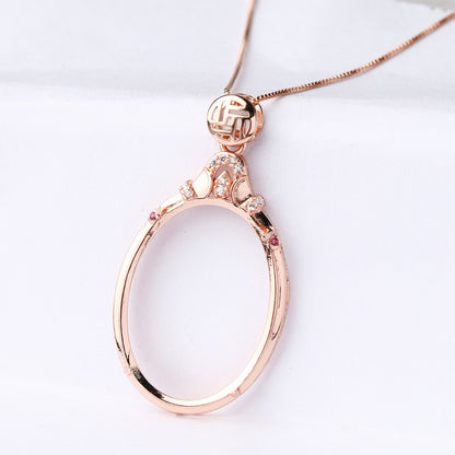 S925 Sterling Silver Pendant Holder without Chain (F946)