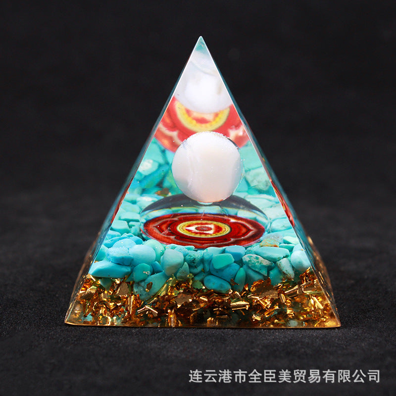 Crystal Pyramid Gravel drip resin home and office desktop decoration handicraft factory-5CM