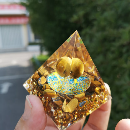 Crystal Pyramid(5CM/6CM)-Tiger Ball