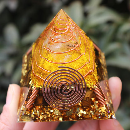 Double Helix Crystal Pyramid (6CM)