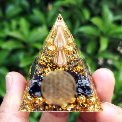 Crystal Pyramid Gravel drip resin home and office desktop decoration handicraft factory-5CM