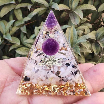 Crystal Pyramid Gravel drip resin home and office desktop decoration handicraft factory-5CM