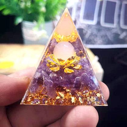 Crystal Pyramid Gravel drip resin home and office desktop decoration handicraft factory-5CM