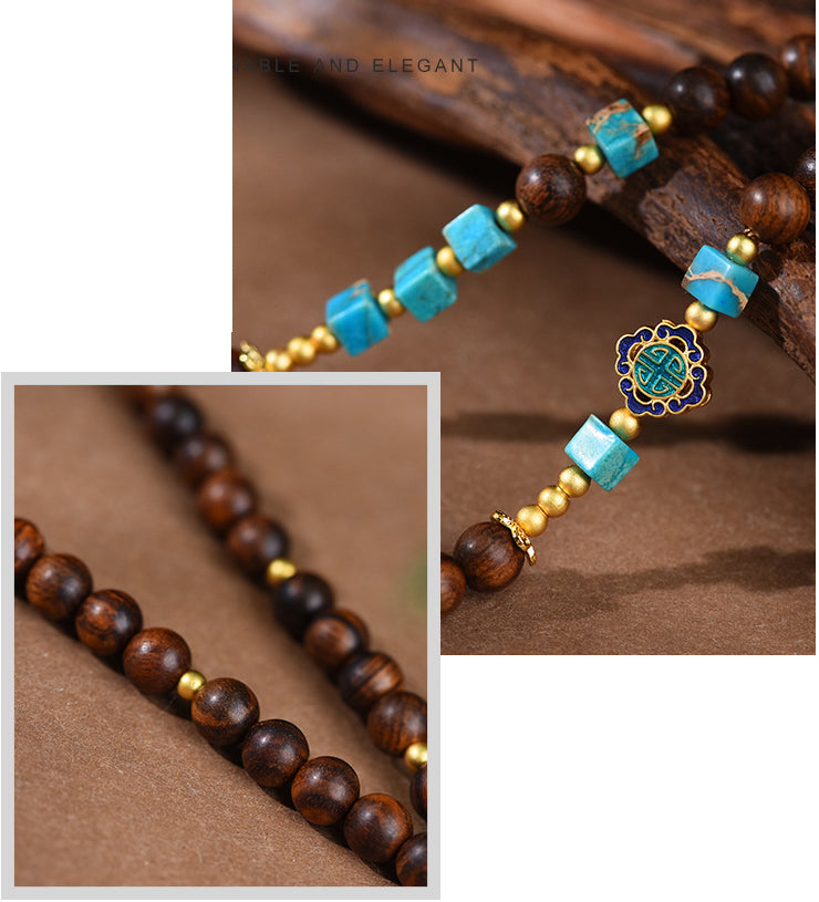Tibetan Yellow Jambhala Pendant Necklace -Zakiram Thangka Art Charms
