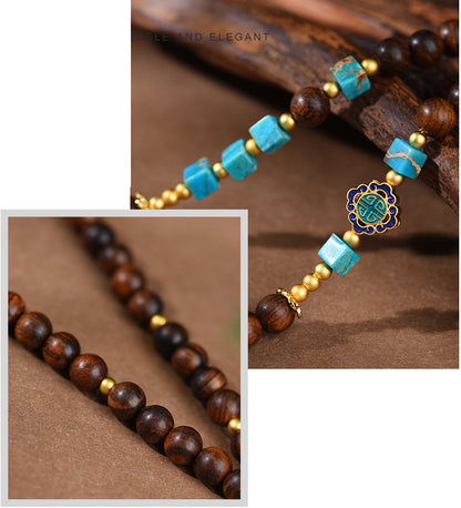 Tibetan Yellow Jambhala Pendant Necklace -Zakiram Thangka Art Charms