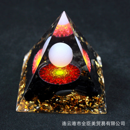 Crystal Pyramid Gravel drip resin home and office desktop decoration handicraft factory-5CM