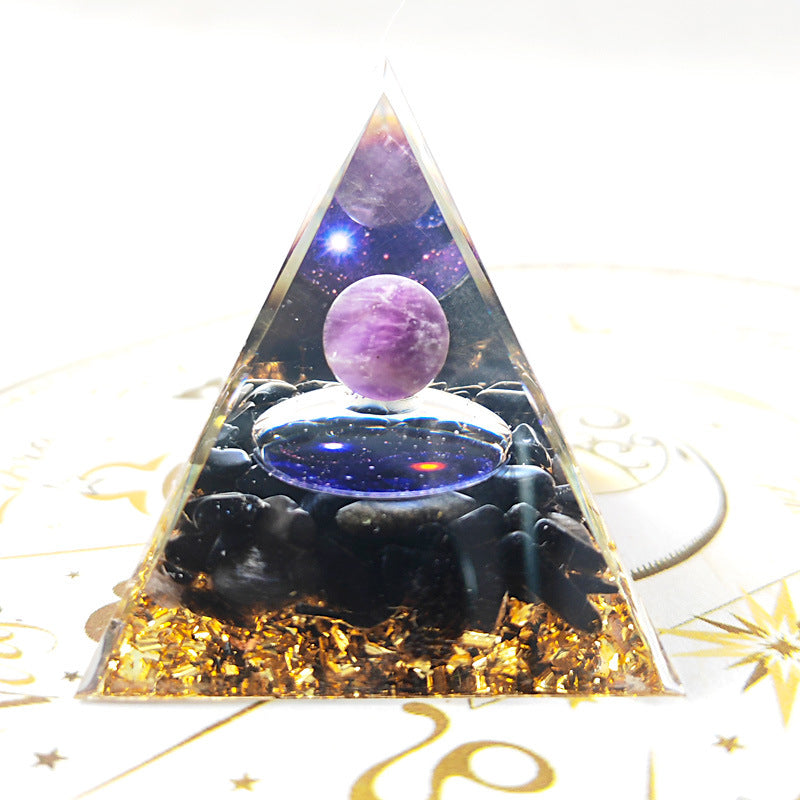 Crystal Pyramid Gravel drip resin home and office desktop decoration handicraft factory-5CM