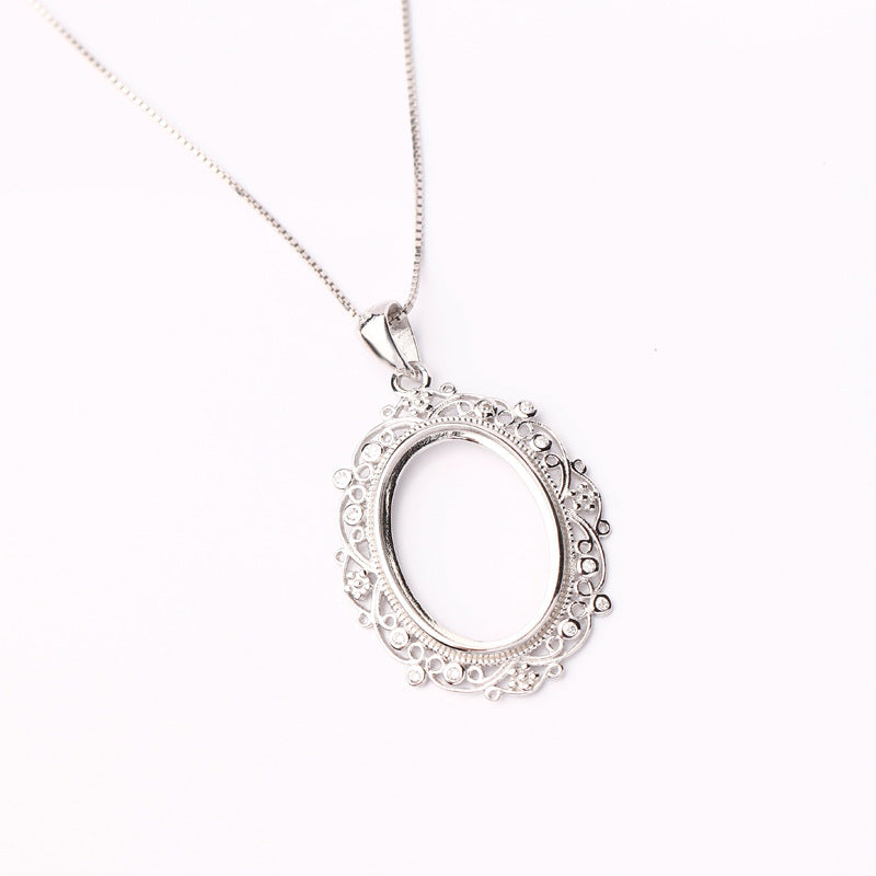 S925 Sterling Silver Pendant Holder without Chain (F964)